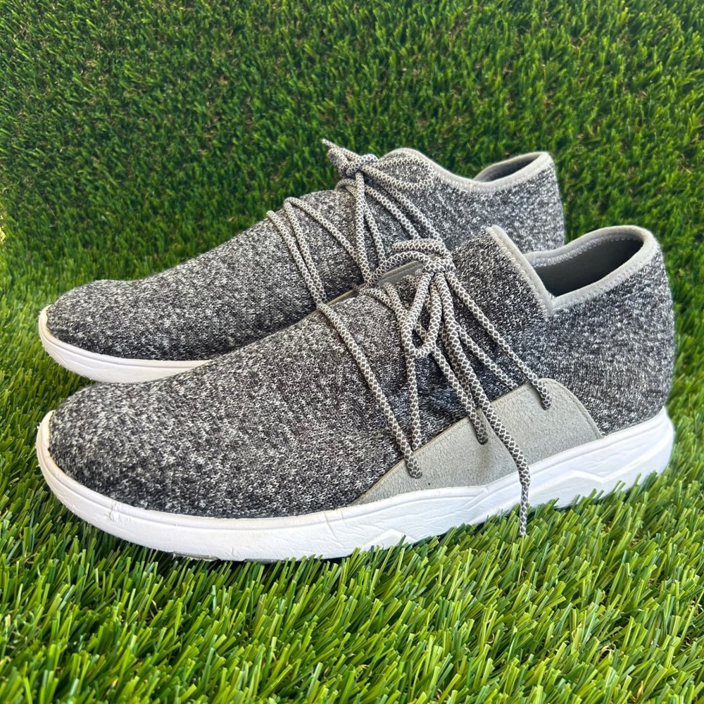 Vessi Cityscape Waterproof Sneakers Mens 13 Charcoal Grey Knit Walking Shoes